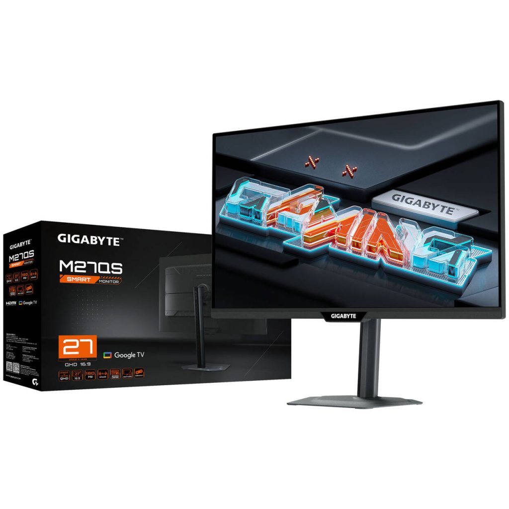 Gigabyte M27QS 27-inch QHD Gaming Monitor, 180Hz, SS-IPS Panel, G-Sync Compatible