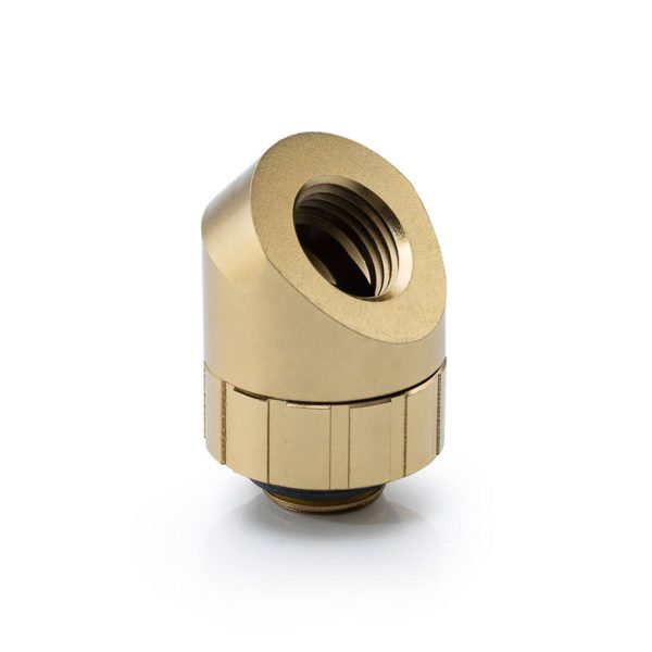 Bitspower Artemis 45 Degree Fitting – rotatable, stardust gold