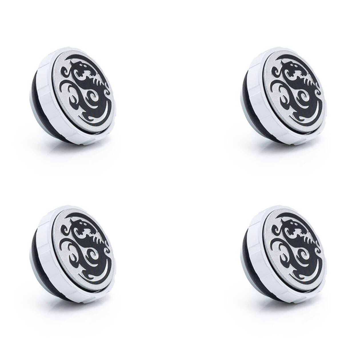 Bitspower Artemis Stop Fitting G1/4 Inch, 4-Pack - white