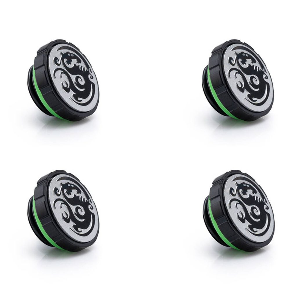 Bitspower Artemis Stop Fitting G1/4 Inch, 4-Pack - Matte Black