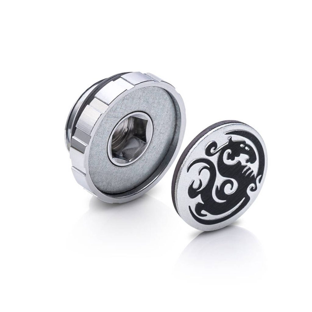 Bitspower Artemis Stop Fitting G1/4 Inch, 4-Pack - Silver Glossy