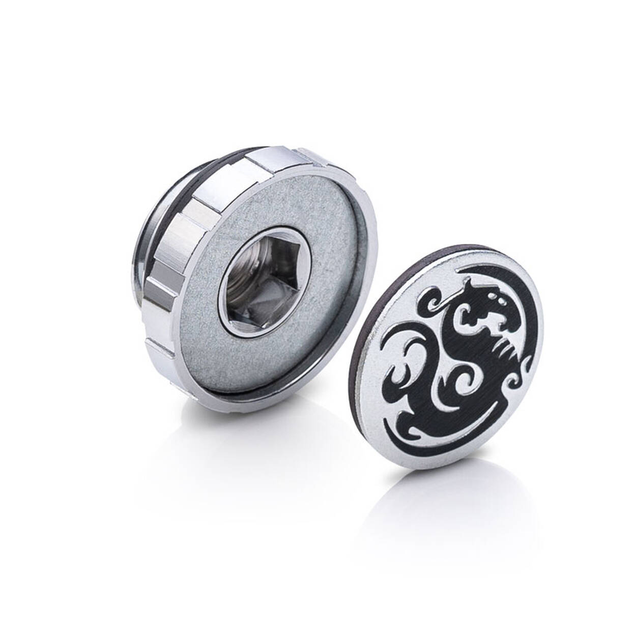 Bitspower Artemis Stop Fitting G1/4 Inch, 4-Pack - Silver Glossy