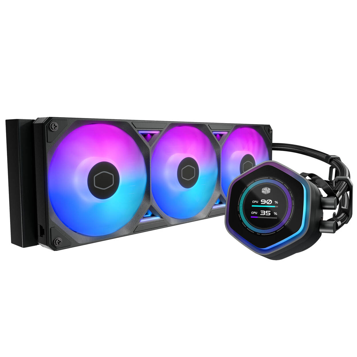 Cooler Master MasterLiquid 360 Atmos 2 LCD ARGB AIO Cooler - black : image 2