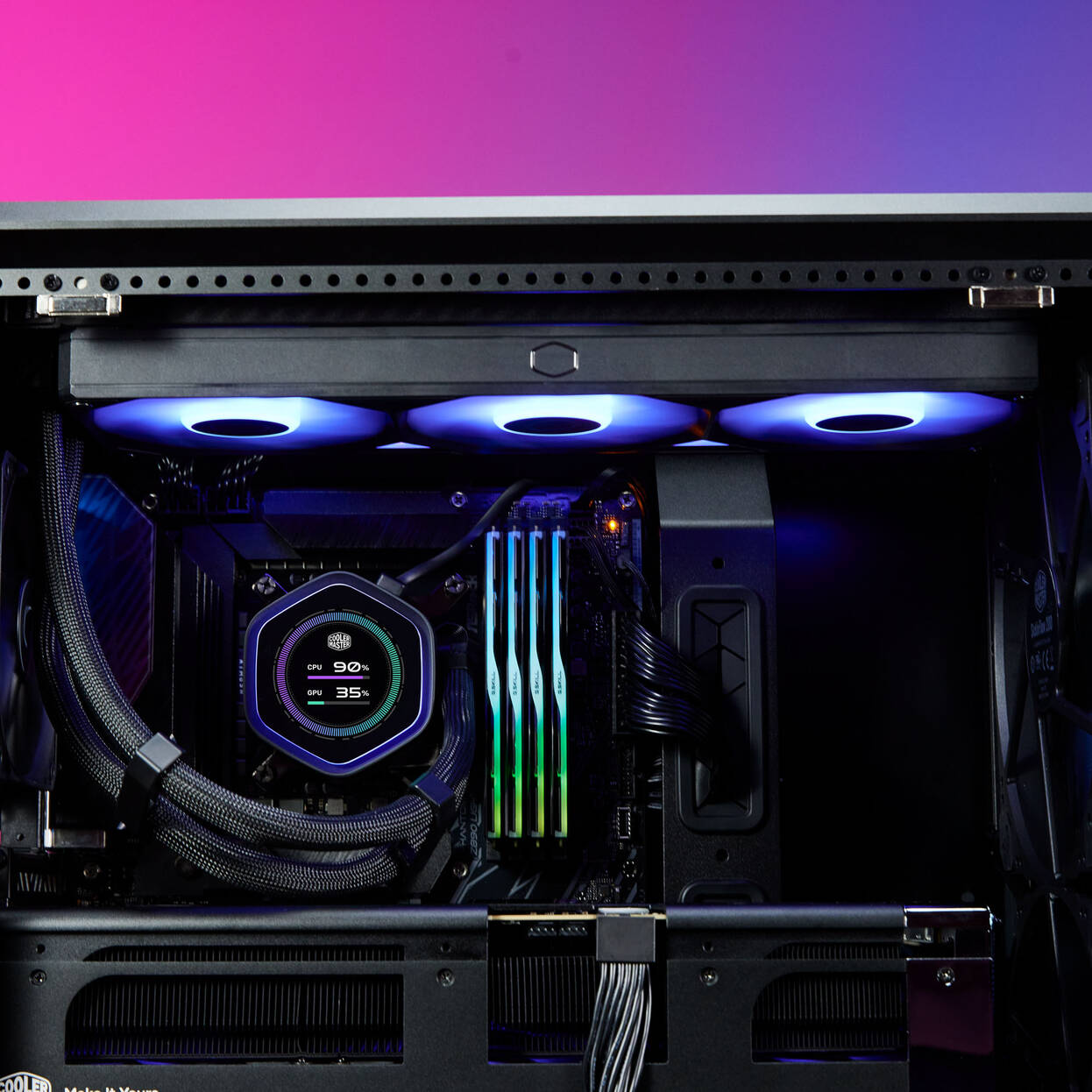 Cooler Master MasterLiquid 360 Atmos 2 LCD ARGB AIO Cooler - black : image 8