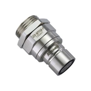 Koolance QD3 Quick Disconnect with Bulkhead straight male G1/4 inch female thread - no-spill, silver : image 1