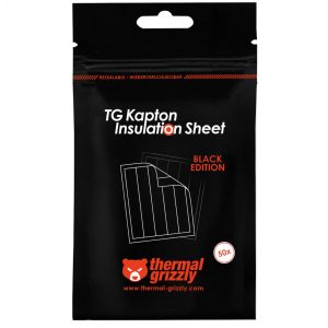 Thermal Grizzly Kapton Insulation Sheet, 10 x 60mm - 50 pieces, black