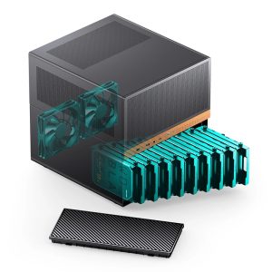 Jonsbo N6 NAS Cube Case, M-ATX - Black