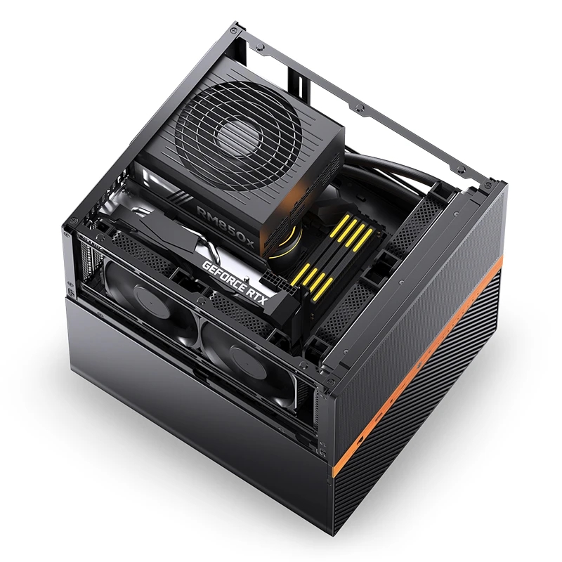 Jonsbo N6 NAS Cube Case, M-ATX - Black