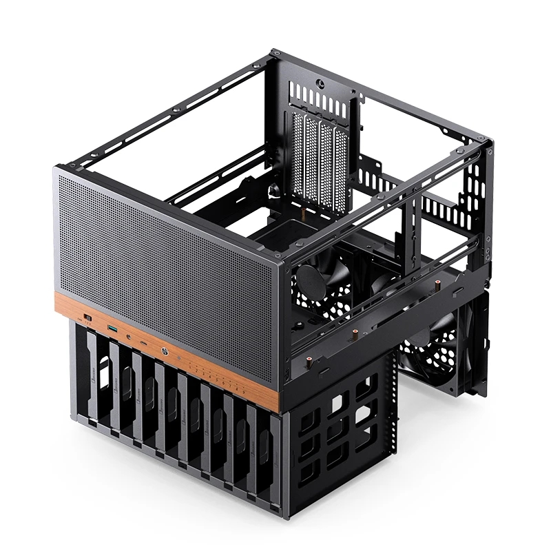 Jonsbo N6 NAS Cube Case, M-ATX - Black