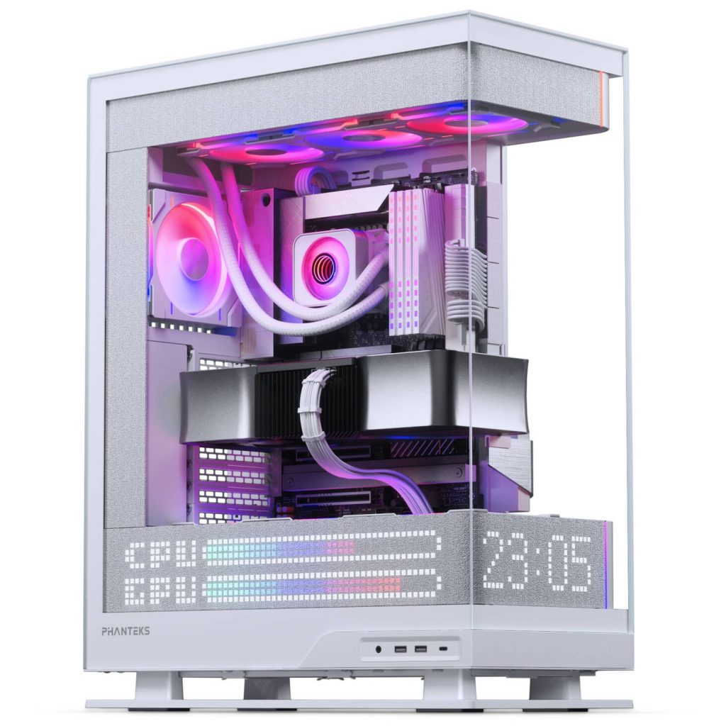 Phanteks Evolv X2 Matrix PC Case, Mid-Tower, E-ATX, Tempered Glass, Matrix LED - White