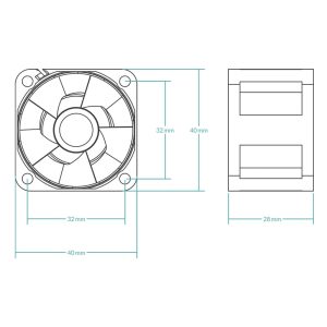 Arctic S4028-6K (40x40x28 mm Fan)