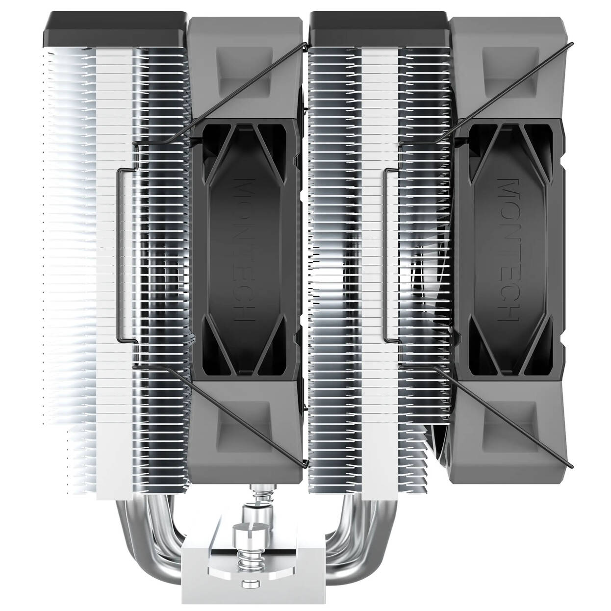 Montech NX600 CPU Cooler, Dual Tower - 2x 120mm, black