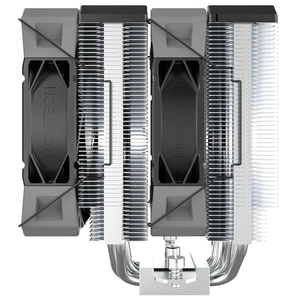 Montech NX600 CPU Cooler, Dual Tower - 2x 120mm, black
