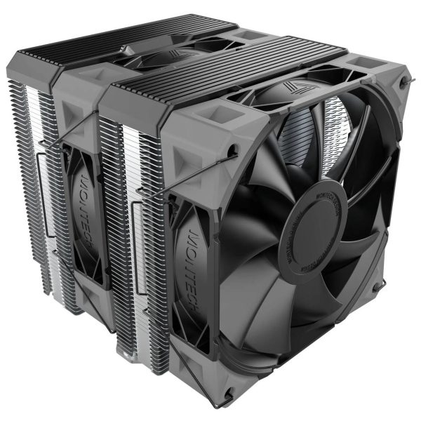Montech NX600 CPU Cooler, Dual Tower – 2x 120mm, black