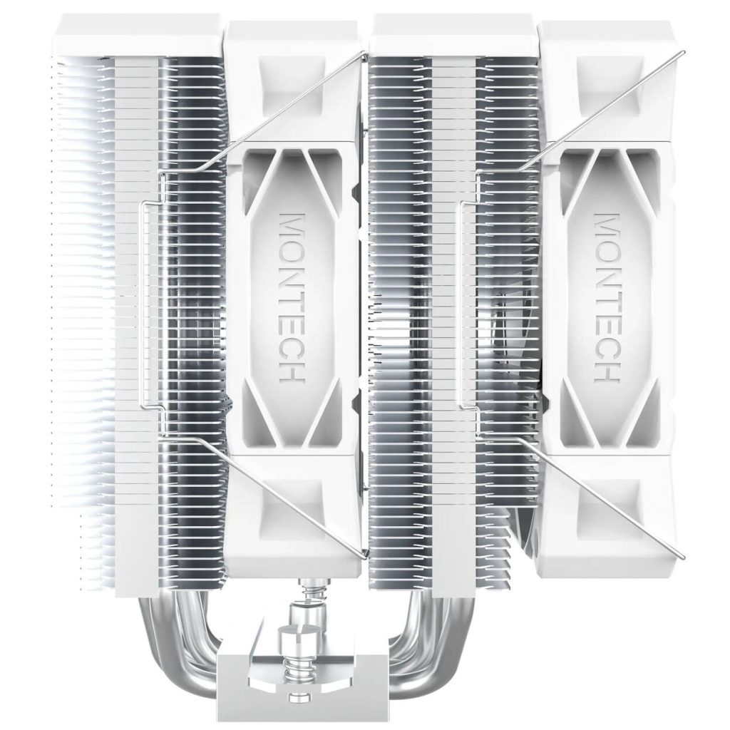 Montech NX600 CPU Cooler, Dual Tower - 2x 120mm, white