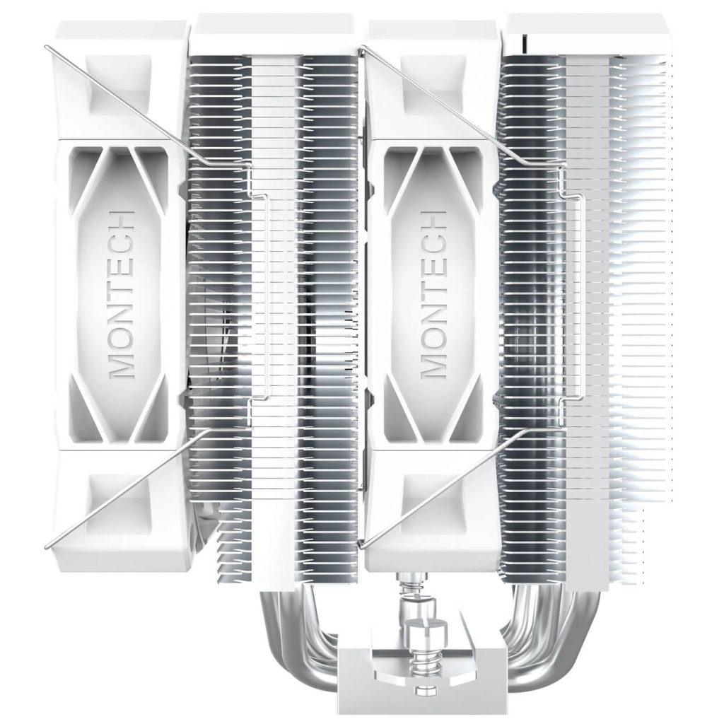 Montech NX600 CPU Cooler, Dual Tower - 2x 120mm, white