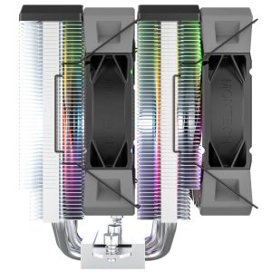 Montech NX600 ARGB CPU Cooler, Dual Tower - 2x 120mm, black