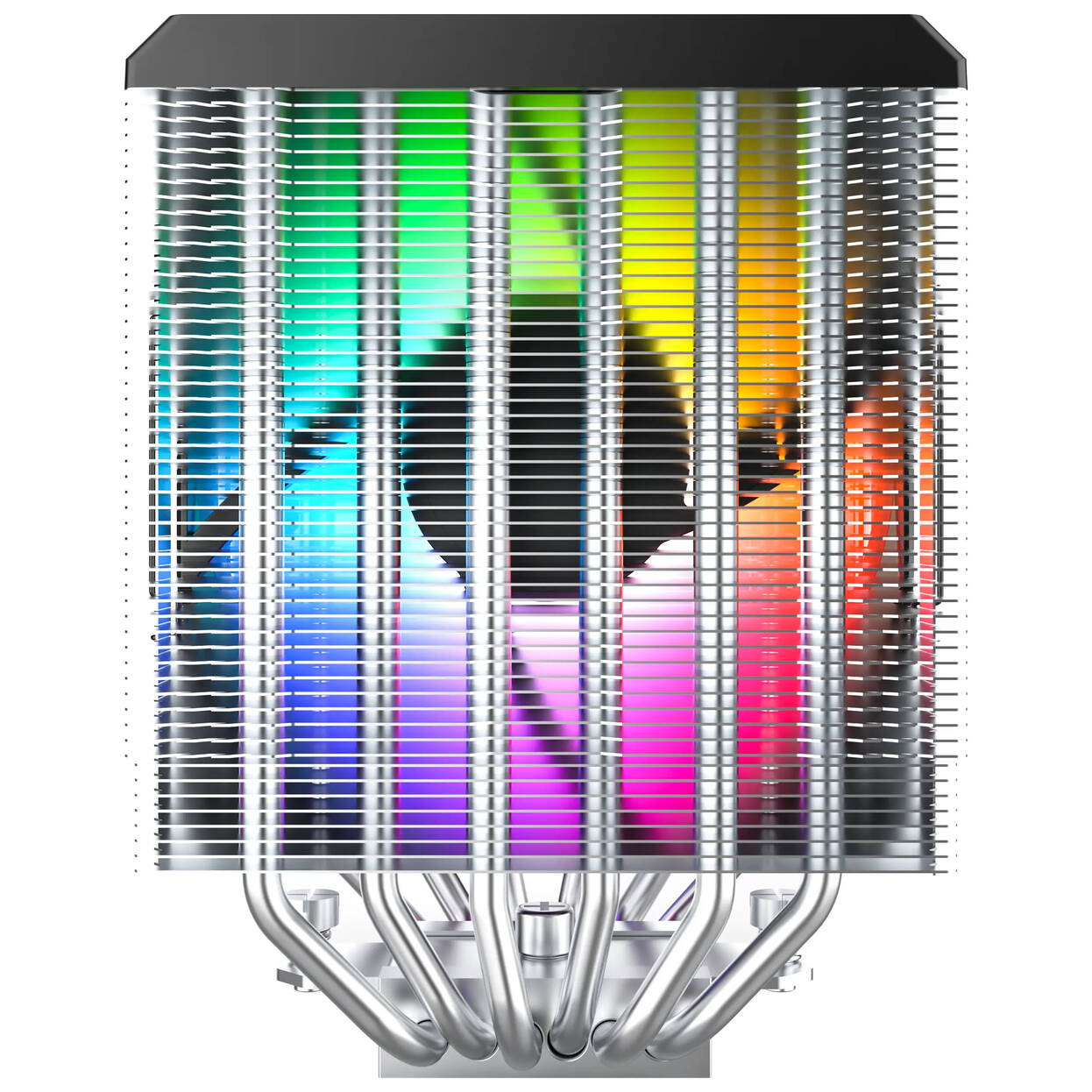 Montech NX600 ARGB CPU Cooler, Dual Tower - 2x 120mm, black