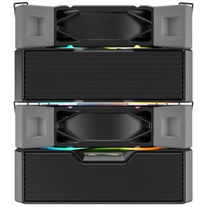 Montech NX600 ARGB CPU Cooler, Dual Tower - 2x 120mm, black
