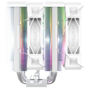 Montech NX600 ARGB CPU Cooler, Dual Tower - 2x 120mm, white