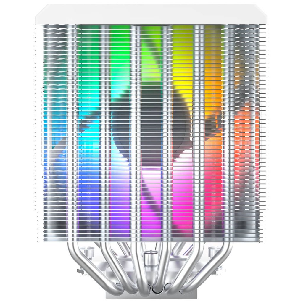 Montech NX600 ARGB CPU Cooler, Dual Tower - 2x 120mm, white
