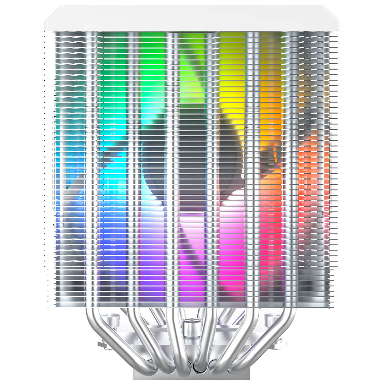 Montech NX600 ARGB CPU Cooler, Dual Tower - 2x 120mm, white
