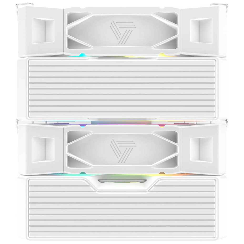 Montech NX600 ARGB CPU Cooler, Dual Tower - 2x 120mm, white