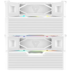 Montech NX600 ARGB CPU Cooler, Dual Tower - 2x 120mm, white