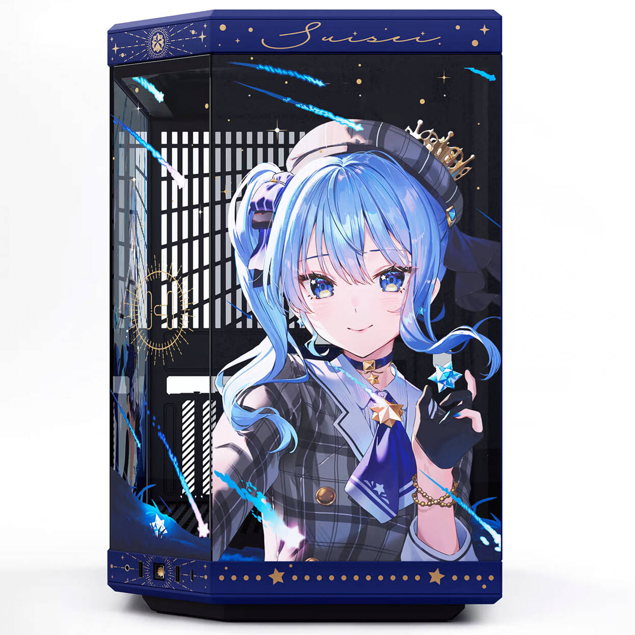 HYTE Y70 Suisei Edition PC Case, Mid Tower, E-ATX, Tempered Glass - Blue