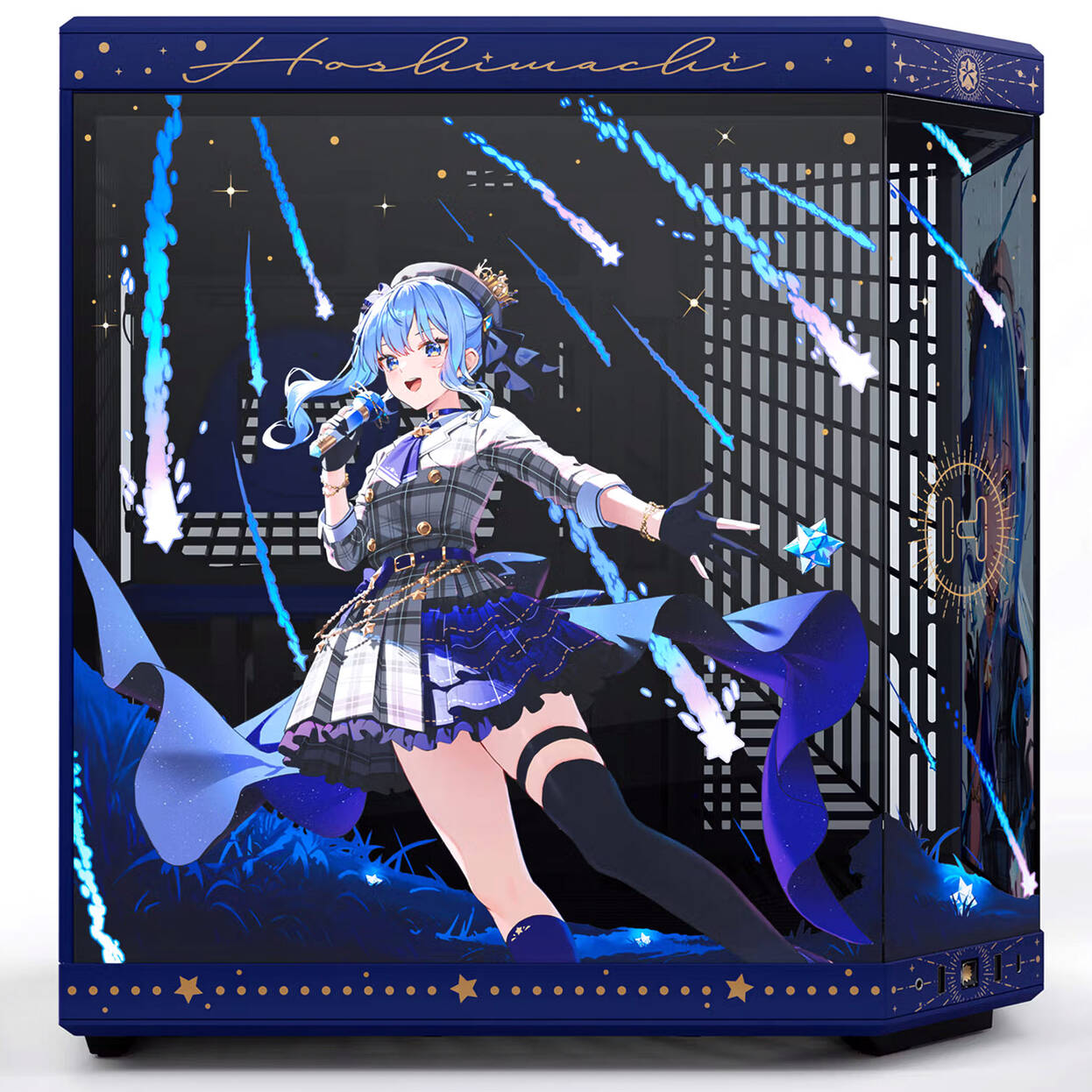 HYTE Y70 Suisei Edition PC Case, Mid Tower, E-ATX, Tempered Glass - Blue