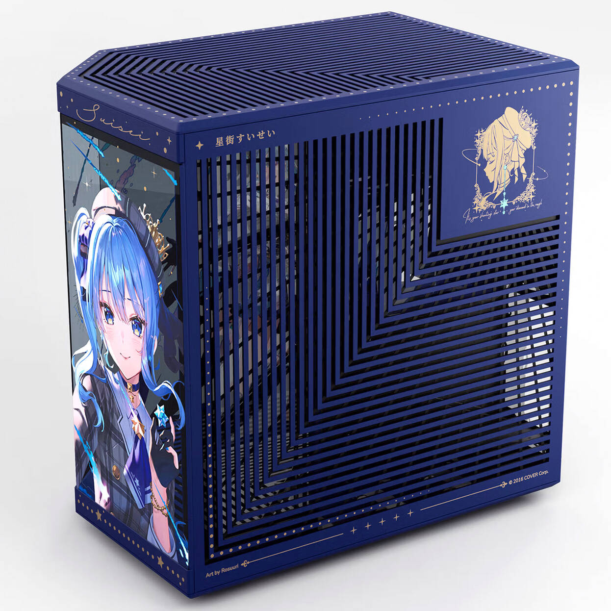 HYTE Y70 Suisei Edition PC Case, Mid Tower, E-ATX, Tempered Glass - Blue