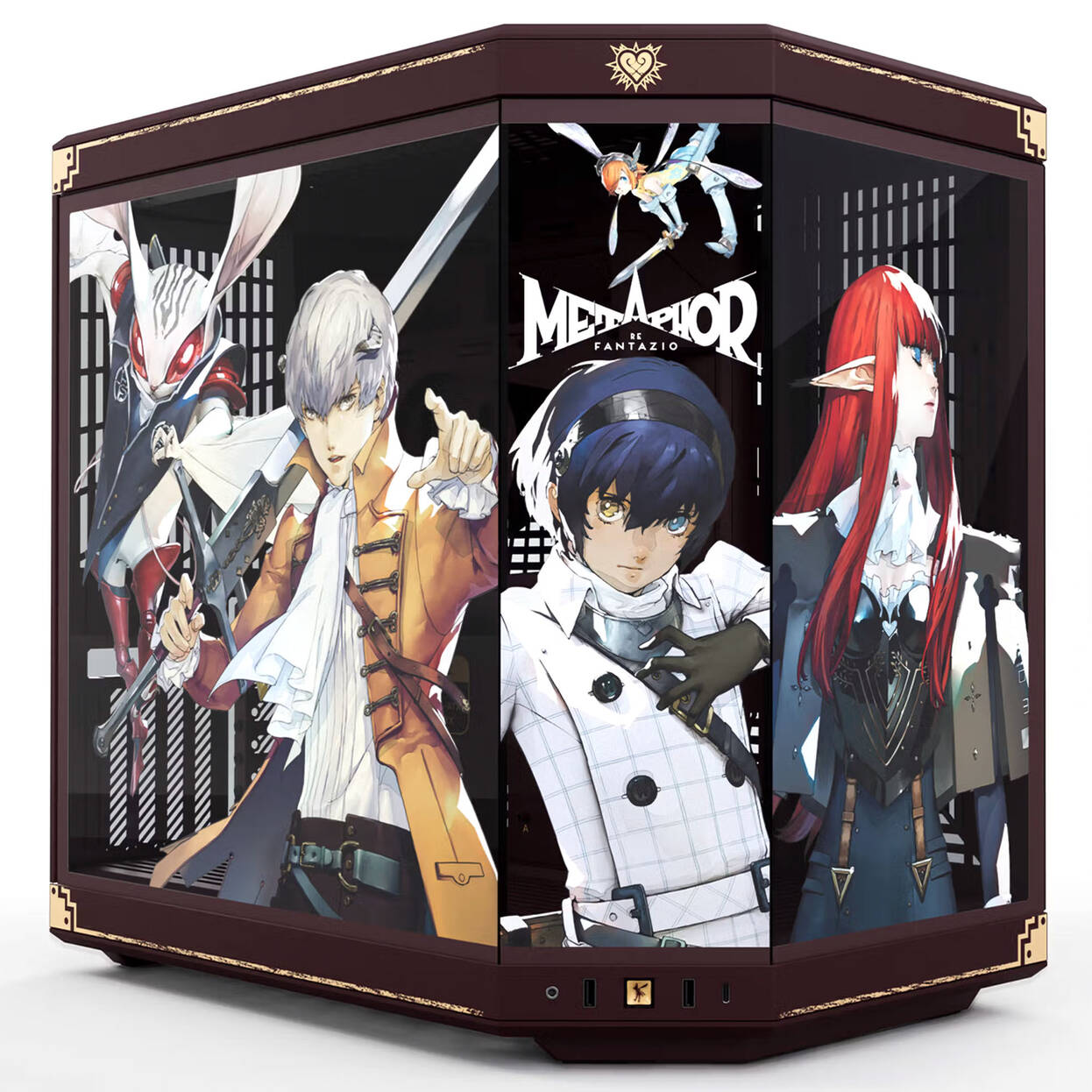 HYTE Y70 Metaphor: ReFantazio PC Case, Mid-Tower, E-ATX, Tempered Glass - Bordeaux Red : image 1