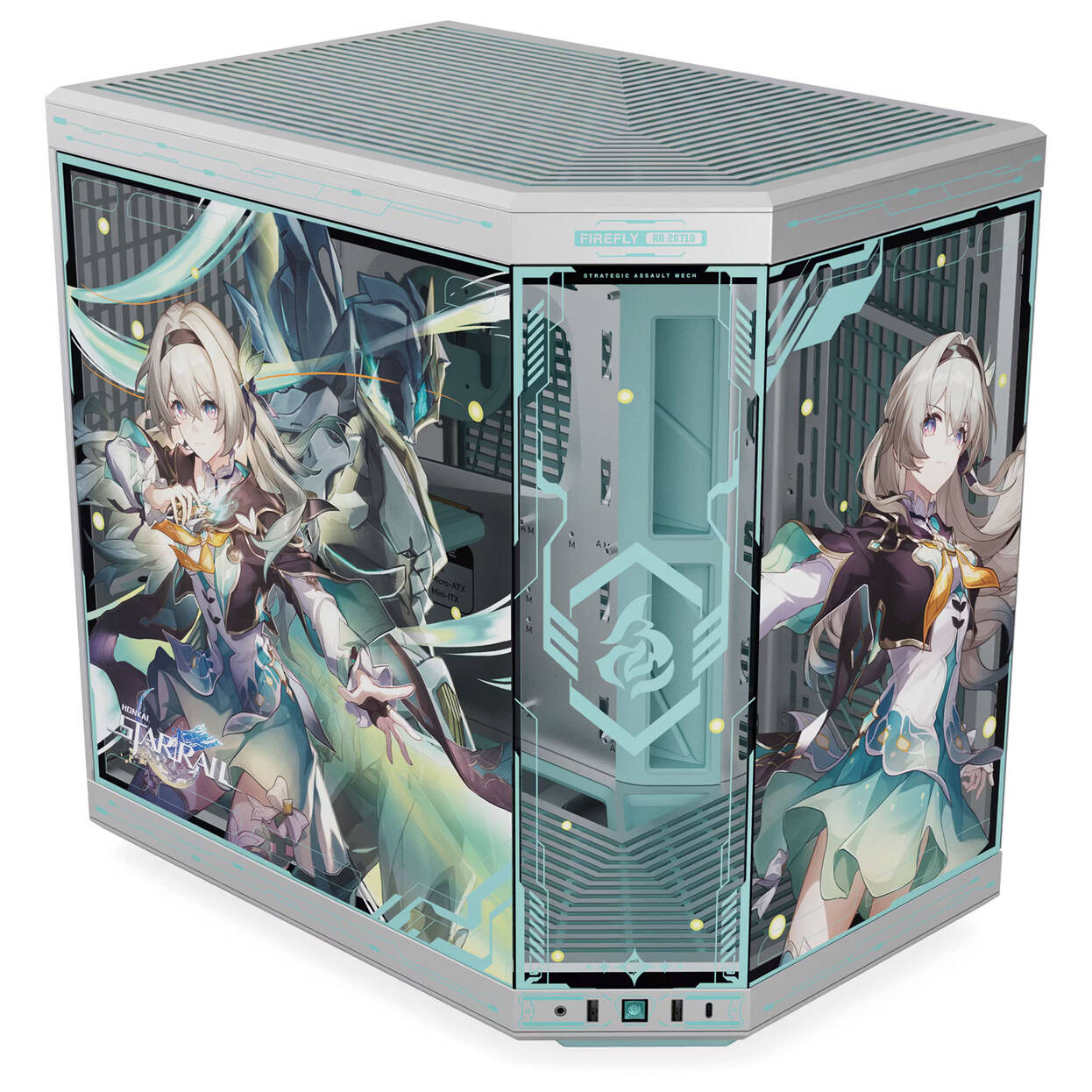 HYTE Y70 Firefly Japan Edition PC Case, Mid-Tower, E-ATX Tempered Glass - Silver