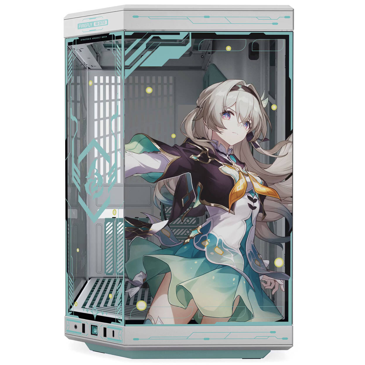 HYTE Y70 Firefly Japan Edition PC Case, Mid-Tower, E-ATX Tempered Glass - Silver