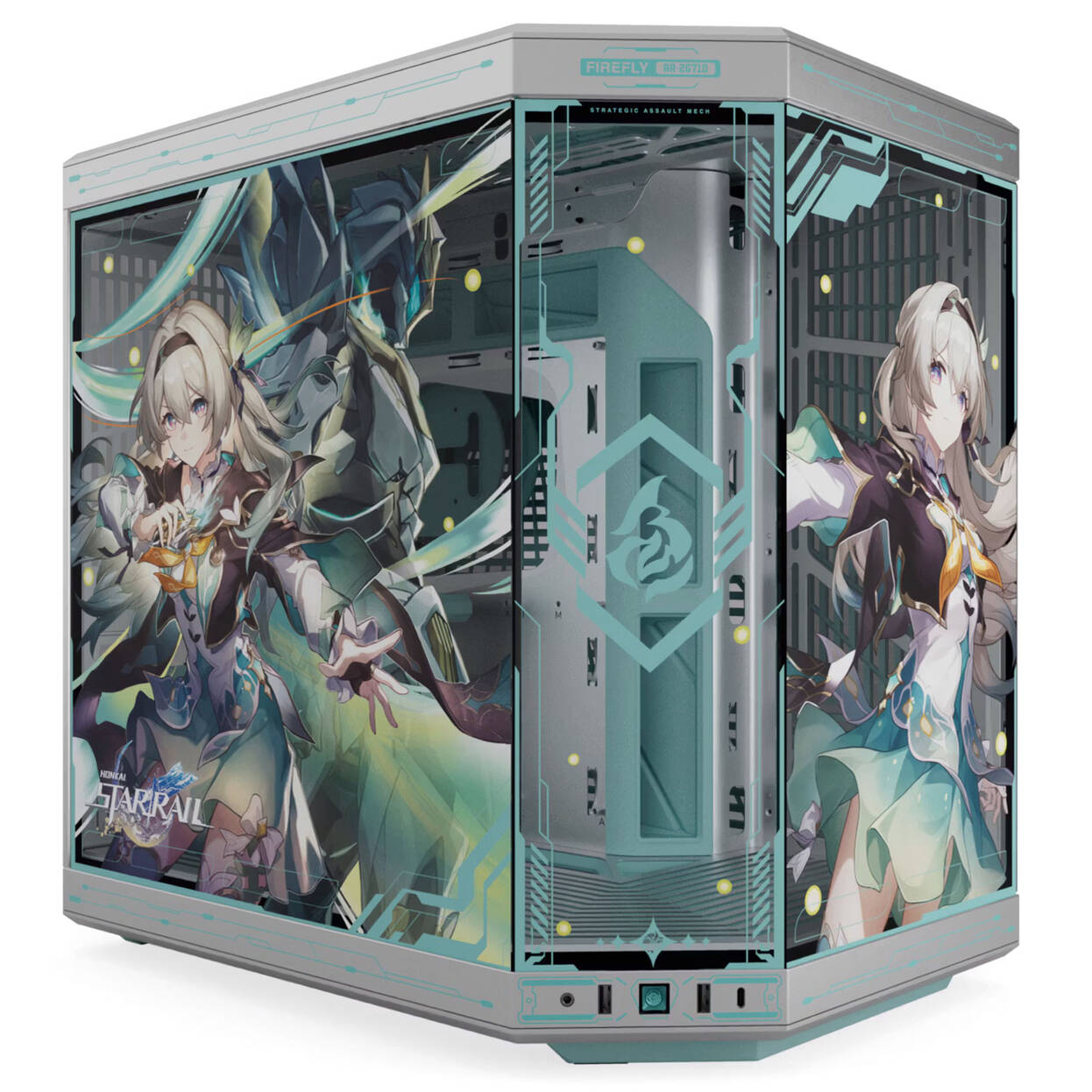 HYTE Y70 Firefly Japan Edition PC Case, Mid-Tower, E-ATX Tempered Glass - Silver