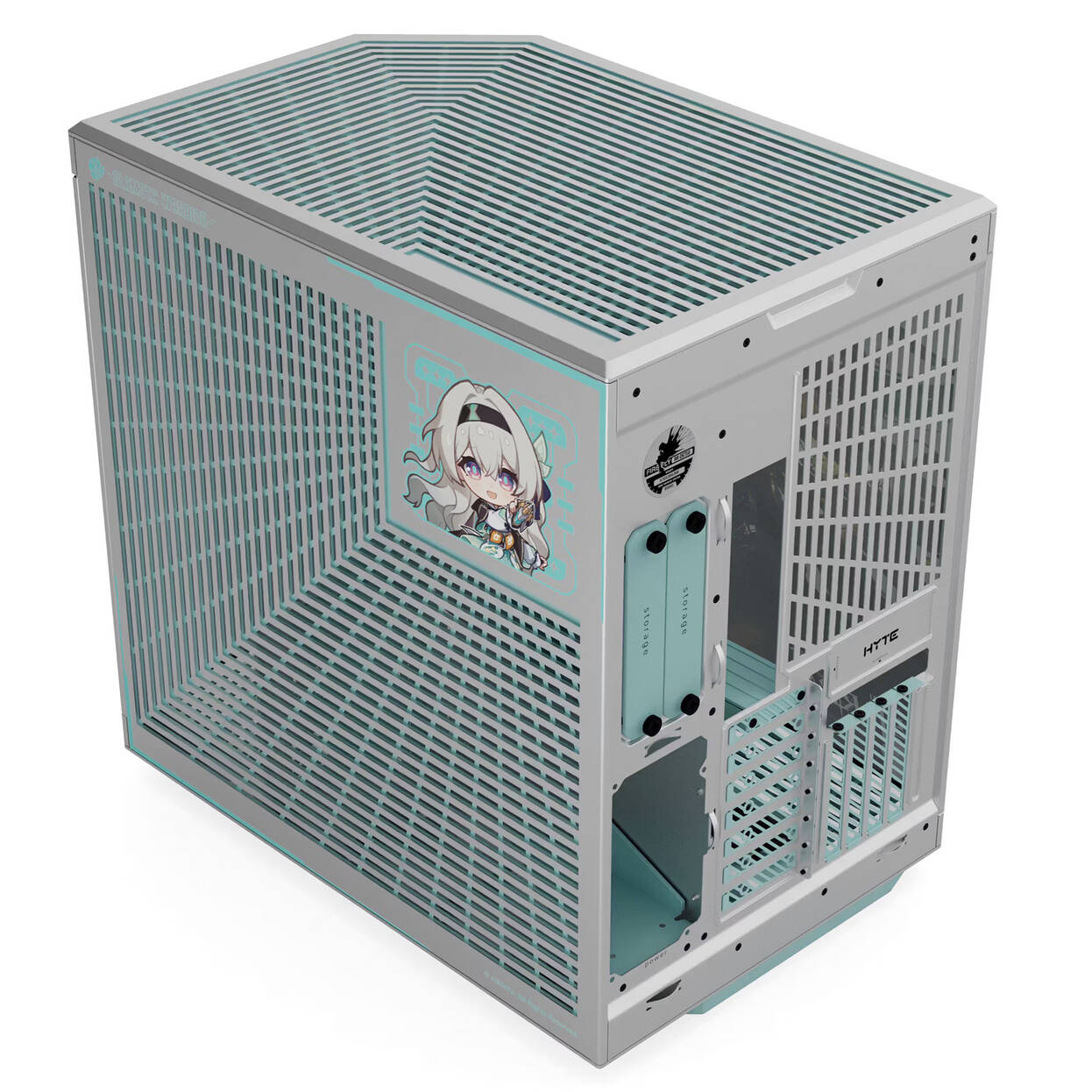 HYTE Y70 Firefly Japan Edition PC Case, Mid-Tower, E-ATX Tempered Glass - Silver