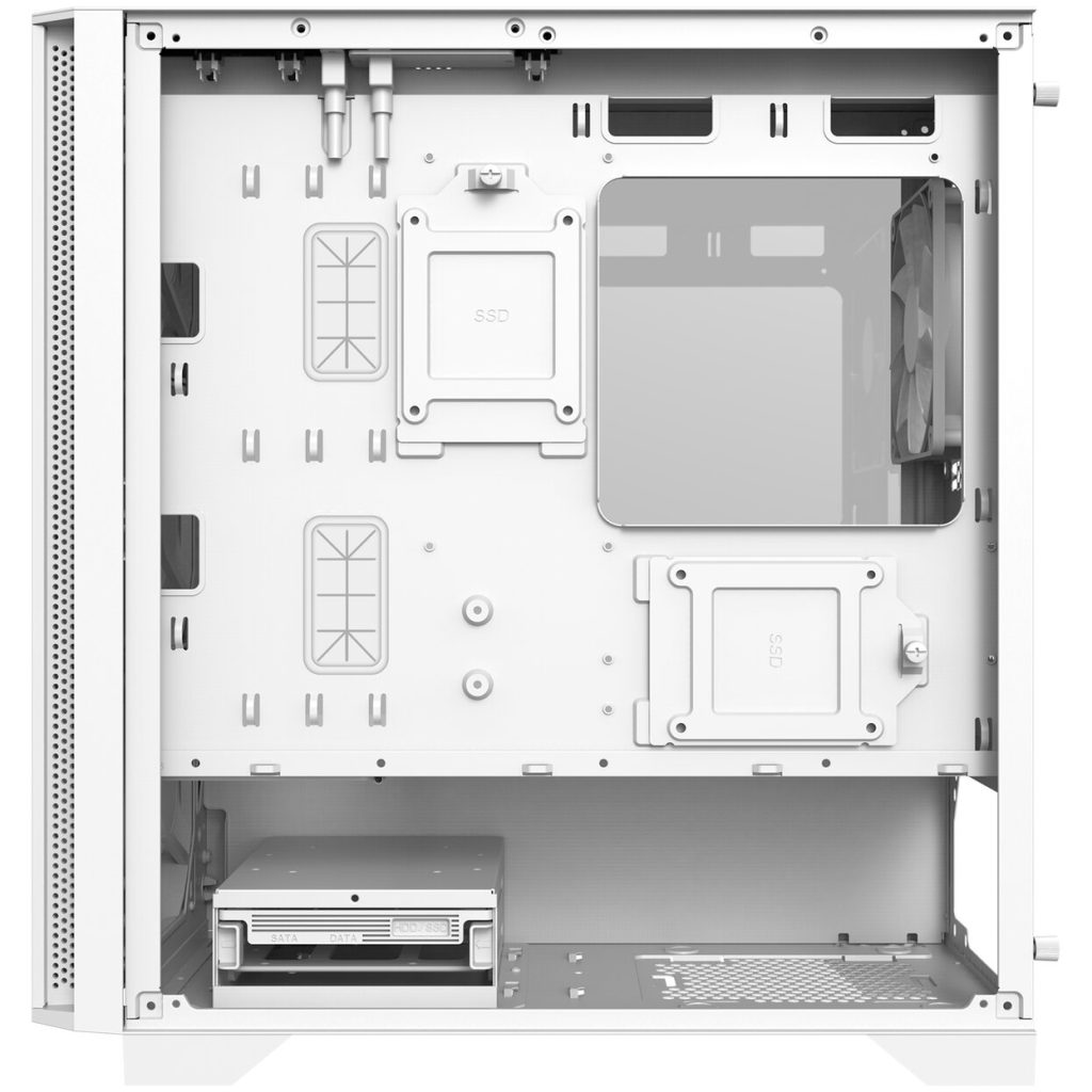 Montech AIR 100 LITE PC Case, Mid Tower, Micro-ATX, Tempered Glass - white
