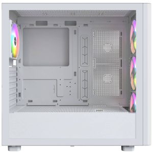 Montech XR Wood PC Case, Mid Tower, ATX, ARGB, Tempered Glass - White