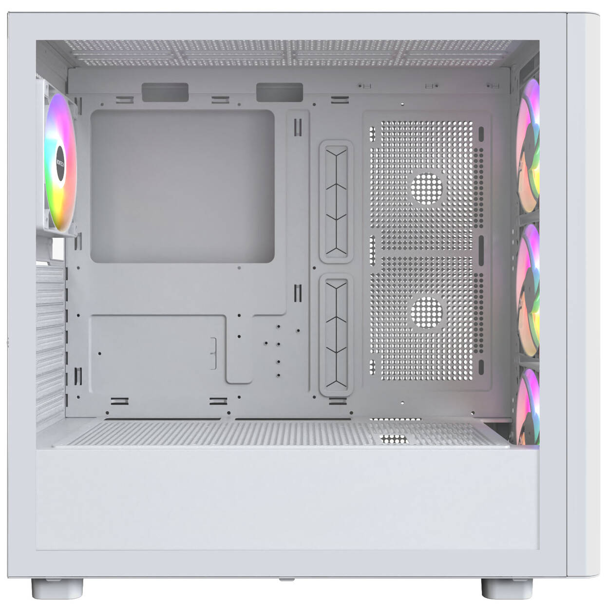 Montech XR Wood PC Case, Mid Tower, ATX, ARGB, Tempered Glass - White