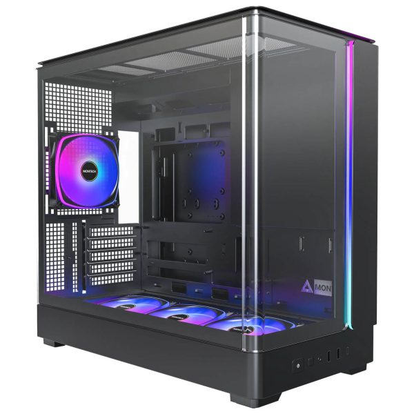 Montech KING 15 PRO PC Case, Mini Case, mATX, Tempered Glass, RGB – black