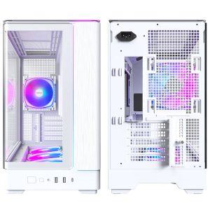 Montech KING 15 PRO PC Case, Mini Case, mATX, Tempered Glass, RGB - white