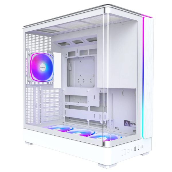 Montech KING 45 PRO PC Case, Mid Tower, ATX, Tempered Glass, RGB – white