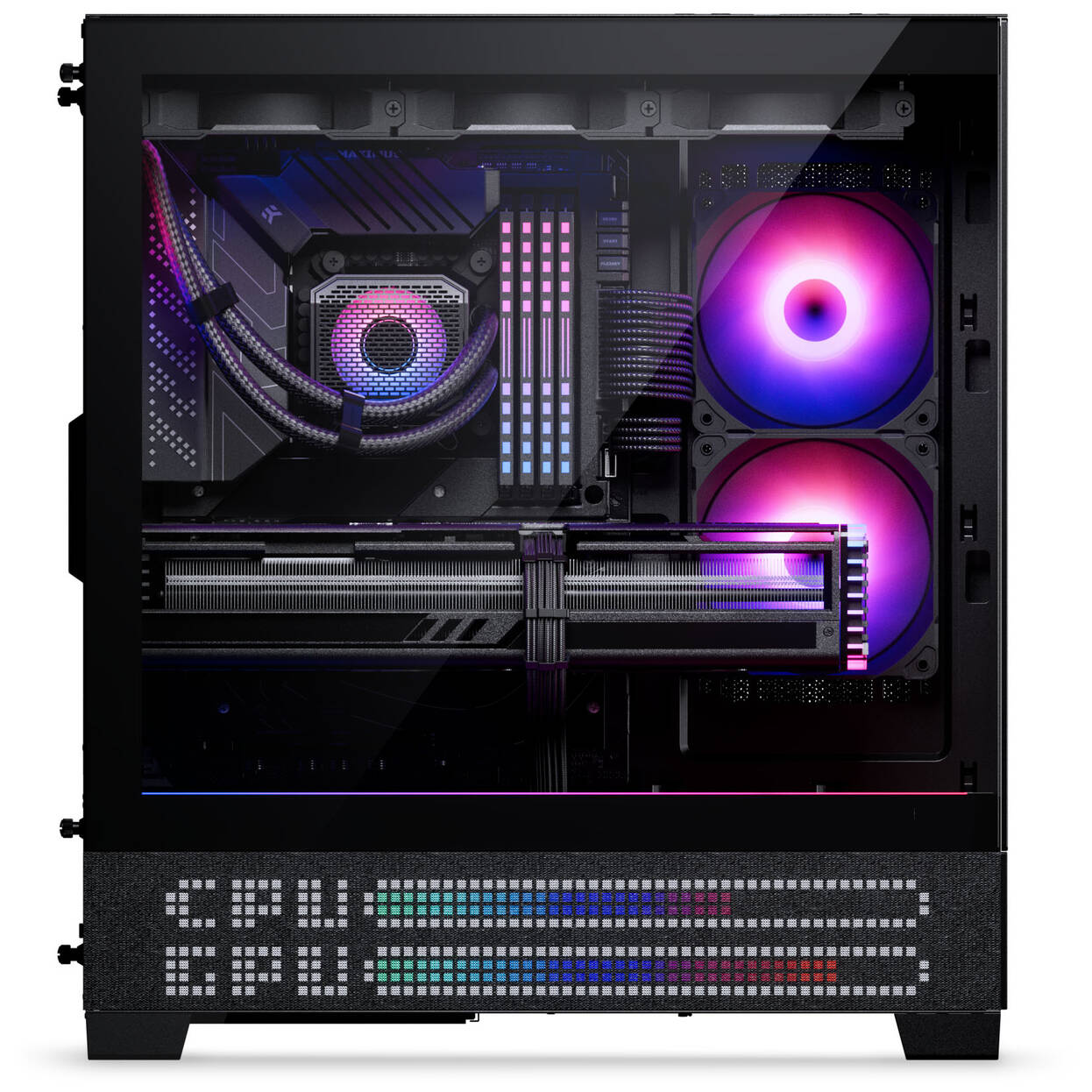 Phanteks XT View Matrix PC Case, Mid-Tower, E-ATX, Tempered Glass, Matrix LED - Black