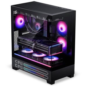 Phanteks XT View Matrix PC Case, Mid-Tower, E-ATX, Tempered Glass, Matrix LED - Black