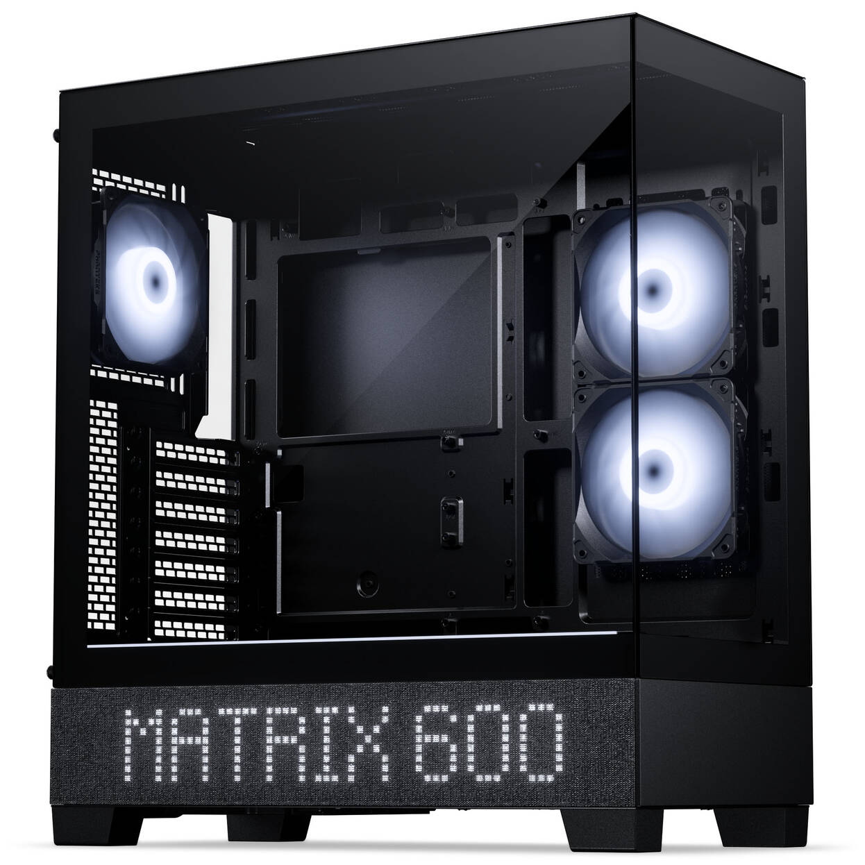 Phanteks XT View Matrix PC Case, Mid-Tower, E-ATX, Tempered Glass, Matrix LED - Black