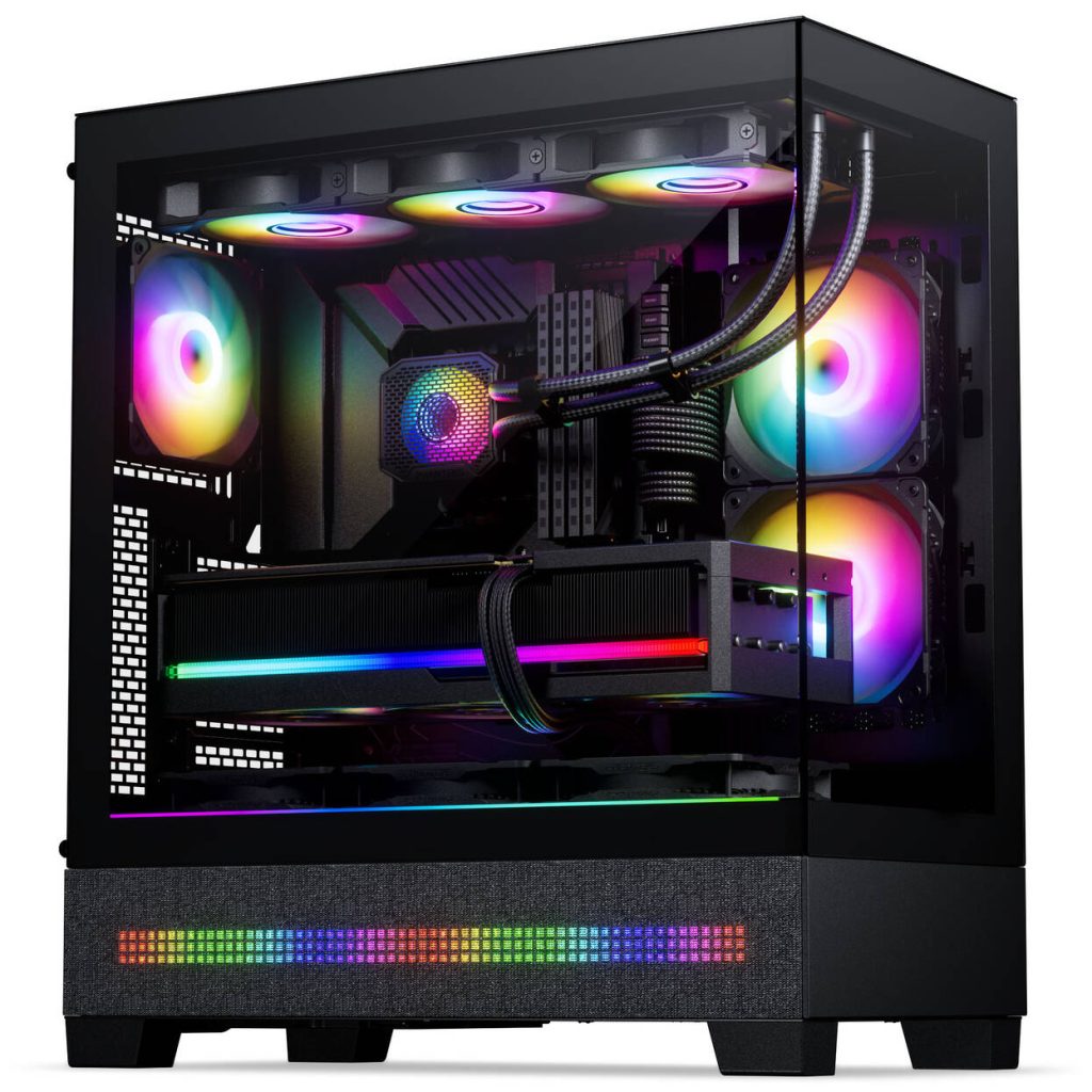 Phanteks XT View Matrix PC Case, Mid-Tower, E-ATX, Tempered Glass, Matrix LED - Black