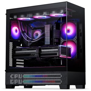 Phanteks XT View Matrix PC Case, Mid-Tower, E-ATX, Tempered Glass, Matrix LED - Black
