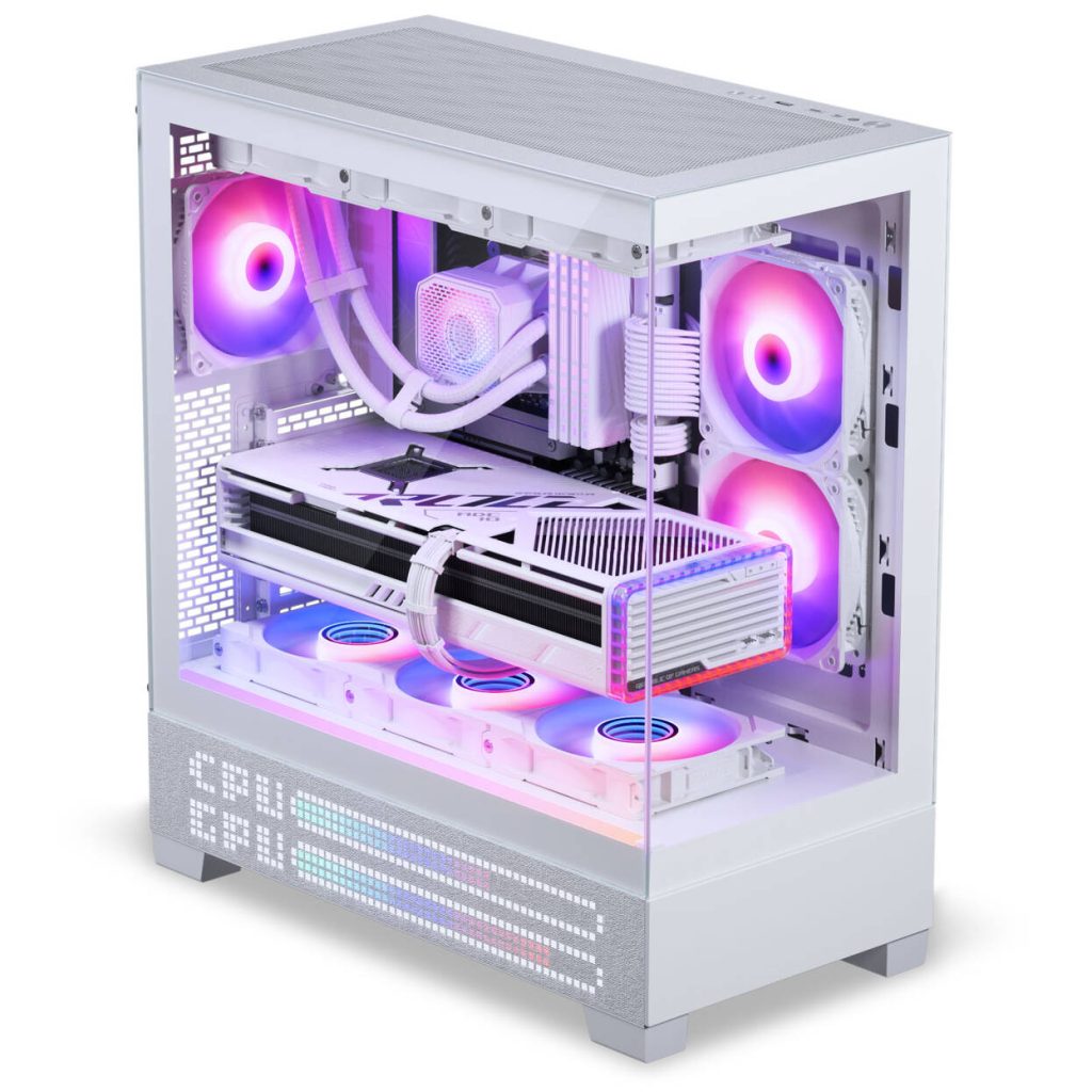 Phanteks XT View Matrix PC Case, Mid-Tower, E-ATX, Tempered Glass, Matrix LED - White