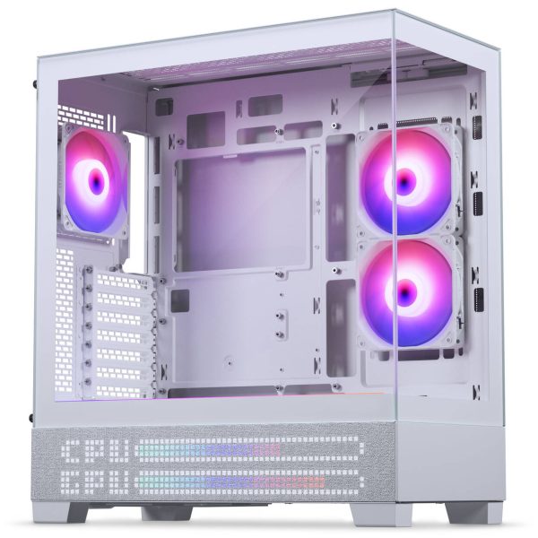 Phanteks XT View Matrix PC Case, Mid-Tower, E-ATX, Tempered Glass, Matrix LED – White