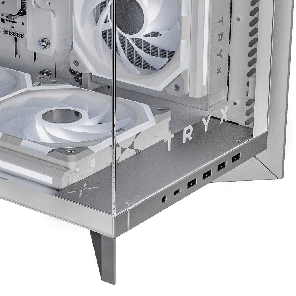 TRYX LUCA L70 PC Case, Mid-Tower, E-ATX, Tempered Glass – White : image 10